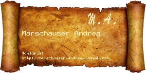 Marschauser Andrea névjegykártya